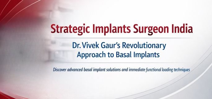 Strategic implants surgeon India Dr Vivek Gaur basal implants expert advanced dental implant treatment immediate loading dental implants India full mouth restoration specialist